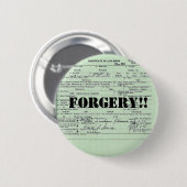 オバマの誕生の証明の偽作 缶バッジ (正面&裏面)