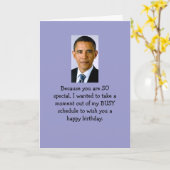 オバマの誕生日の願い カード (黄色い花)