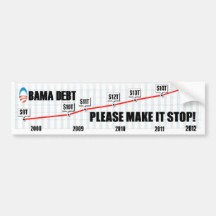 オバマの負債-それをストップ バンパーステッカー