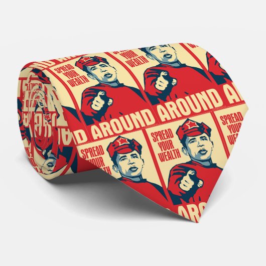 オバマの赤軍-あなたの富を広げて下さい: OHPのタイ ネクタイ (ロール)