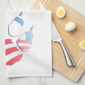 オバマの足- .PNG キッチンタオル (四つ折り)