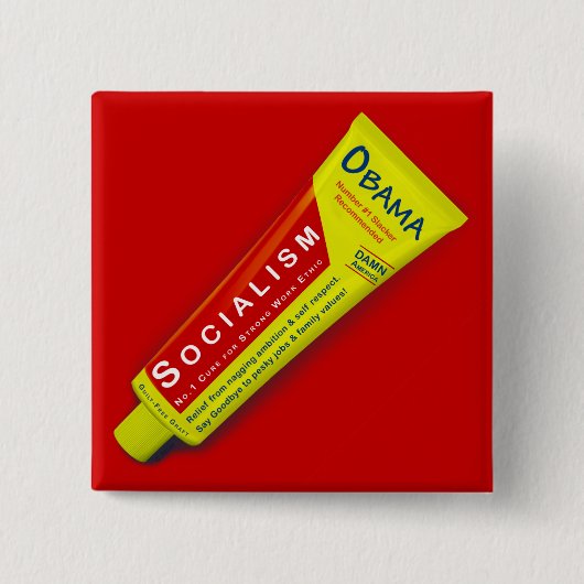 オバマの軟膏 缶バッジ (正面)