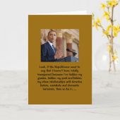 オバマの過去-媒体は頼まなかったりし、告げません カード (黄色い花)