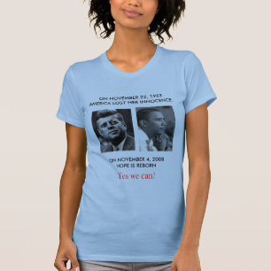 オバマの部品JFKへのFRONT/BACK JFKは"ない"スピーチを頼みます Tシャツ
