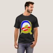 オバマの鎌およびハンマーの暗闇のTシャツ Tシャツ (正面フル)