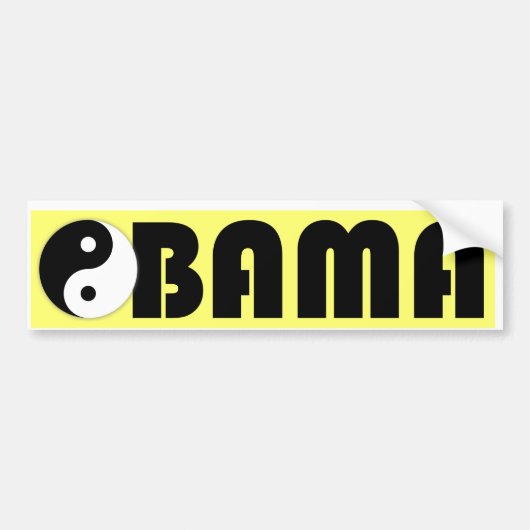 オバマの陰陽 バンパーステッカー (正面)