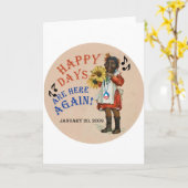 オバマの黒いアメリカの幸せな日は再度ここにあります カード (黄色い花)