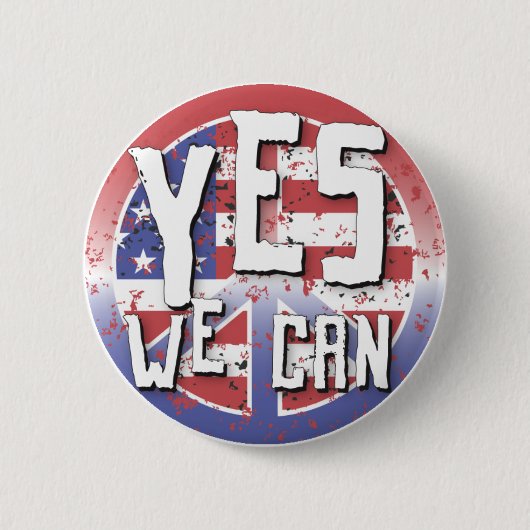 オバマの2008年のYes私達は平和ボタン61017できます 缶バッジ (正面)