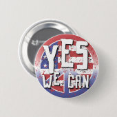 オバマの2008年のYes私達は平和ボタン61017できます 缶バッジ (正面&裏面)