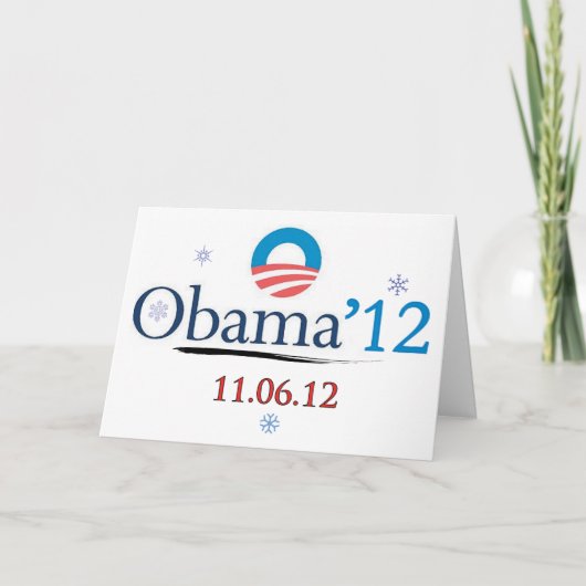 オバマの2012年のクリスマスカード シーズンカード (正面)