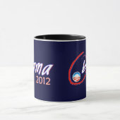 オバマの2012年のコーヒー マグカップ (中央)