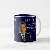 オバマの2013年の就任式の記念するマグ ツートーンマグカップ (正面右)