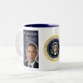 オバマの2013年の就任式の記念するマグ ツートーンマグカップ (正面左)