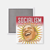 オバマの"社会主義ここで来"のマグネット マグネット (正面/裏面)