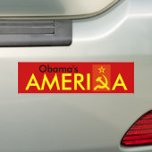 オバマのAmeriKa バンパーステッカー (車上)