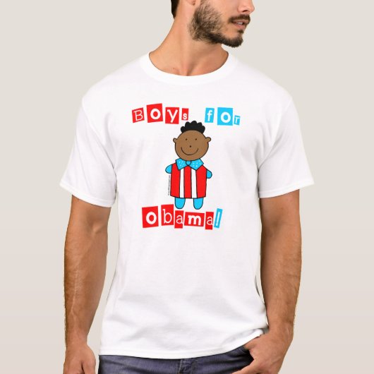 オバマのTシャツのための男の子 Tシャツ (正面)