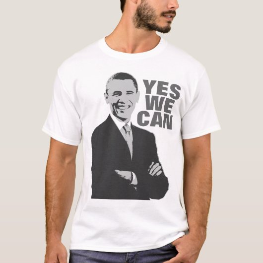 オバマのYes私達は|のTシャツできます Tシャツ (正面)