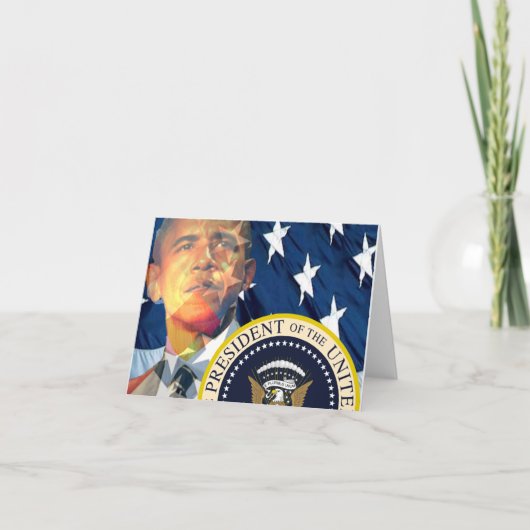 オバマはボランティアをありがとう サンキューカード (正面)