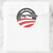 オバマはミッションステッカーを探し出し破壊する ラウンドシール (バッグ)