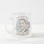 オバマは私の同郷人2012のギアです フロストグラスマグカップ (左)