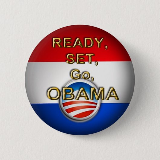 オバマは行きます 缶バッジ (正面)