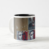 オバマは閉鎖したのの乗られた窓に署名します ツートーンマグカップ (正面左)