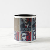 オバマは閉鎖したのの乗られた窓に署名します ツートーンマグカップ (中央)