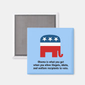 オバマは、あなたが得るもの マグネット (正面/裏面)