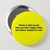 オバマは、あなたが得るもの 缶バッジ (正面&裏面)