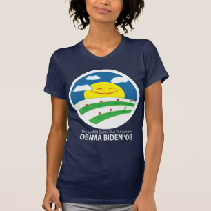 オバマは、太陽Tシャツを出て来ます Tシャツ