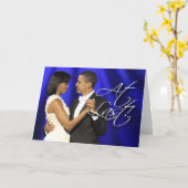 オバマは-最後で…最初に踊ります カード (黄色い花)