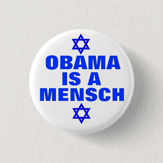 オバマはMensch 2012年です 缶バッジ (正面)