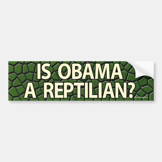 オバマはReptilianですか。 ステッカー (正面)