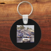 オバマを追いかける警官の車のトランプとJd Vance キーホルダー (正面)