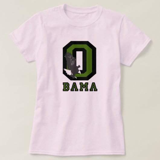 オバマカレッジスタイル 女性トップスTシャツ Tシャツ (デザイン正面)