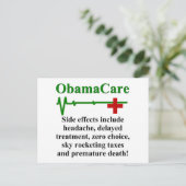 オバマケア副作用 ポストカード (スタンド正面)