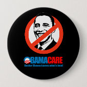 オバマケア-オバマ最も最高のであるものを博士は知っています 缶バッジ (正面)