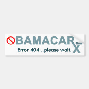オバマケア: 間違い404は…待っています バンパーステッカー