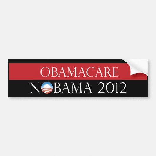 オバマケアNobama 2012年 バンパーステッカー (正面)