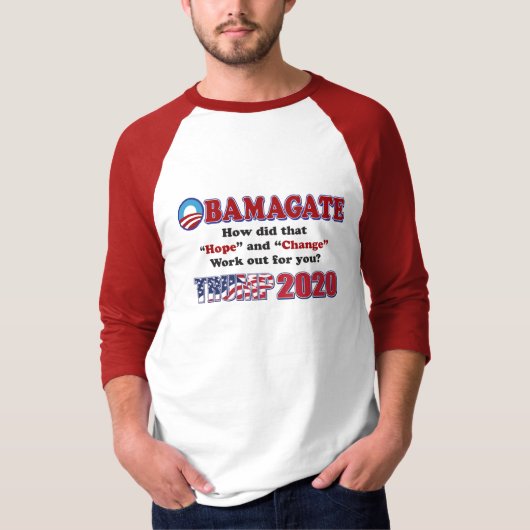 オバマゲイト – トランプ2020 Tシャツ (正面)