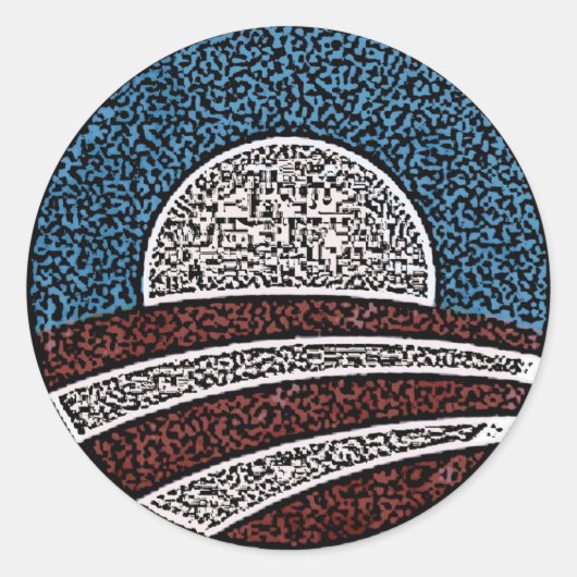 オバマサークル ラウンドシール (正面)