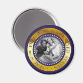 オバマシ大統領のールポートレート マグネット (正面/裏面)