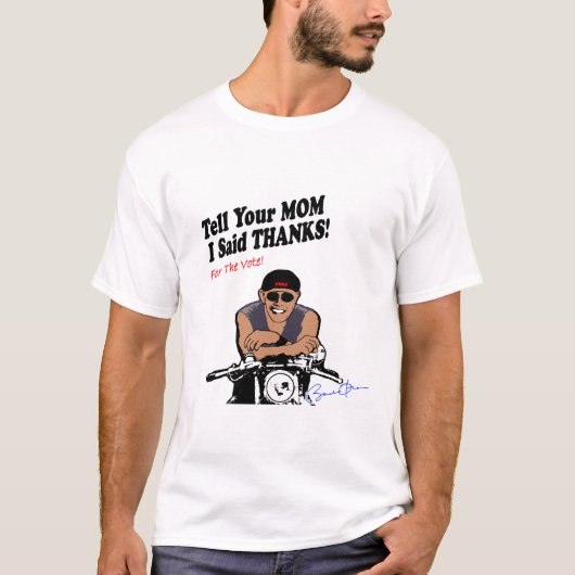 オバマバイクもしくは自転車に乗る人Tシャツ Tシャツ (正面)