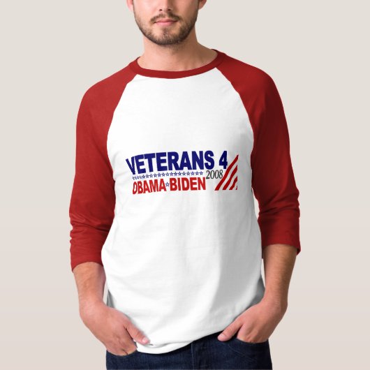 オバマバイデン氏のための退役軍人 Tシャツ (正面)