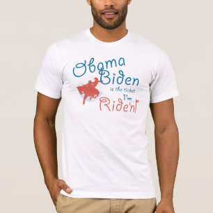 オバマバイデン氏のチケット私はRide'nのTシャツです Tシャツ