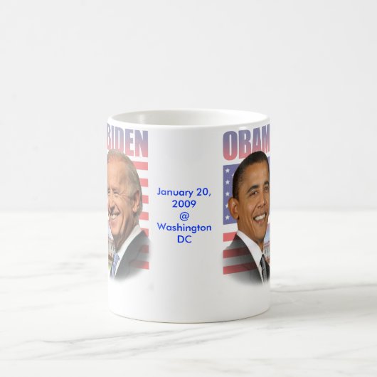 オバマバイデン氏の就任式 コーヒーマグカップ (中央)