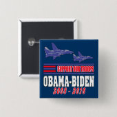 オバマバイデン氏の軍隊を支援 缶バッジ (正面&裏面)