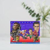 オバマバイデン氏ロムニーライアン ポストカード (スタンド正面)