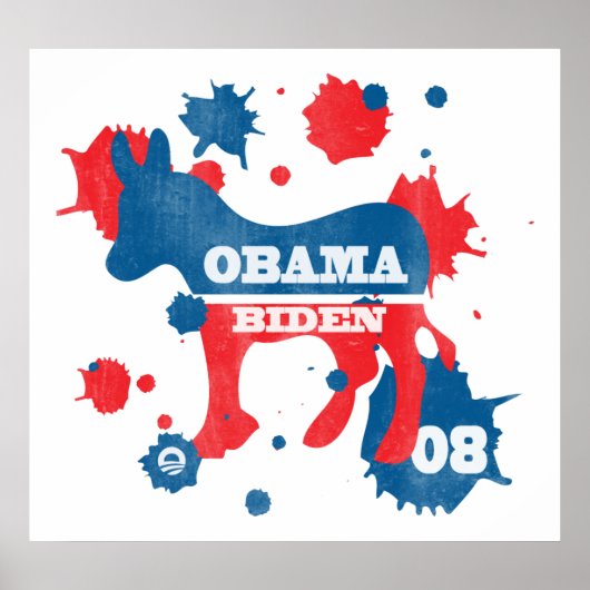 オバマバイデン氏絵を描ポスター ポスター (正面)