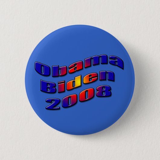 オバマバイデン氏2008年 缶バッジ (正面)